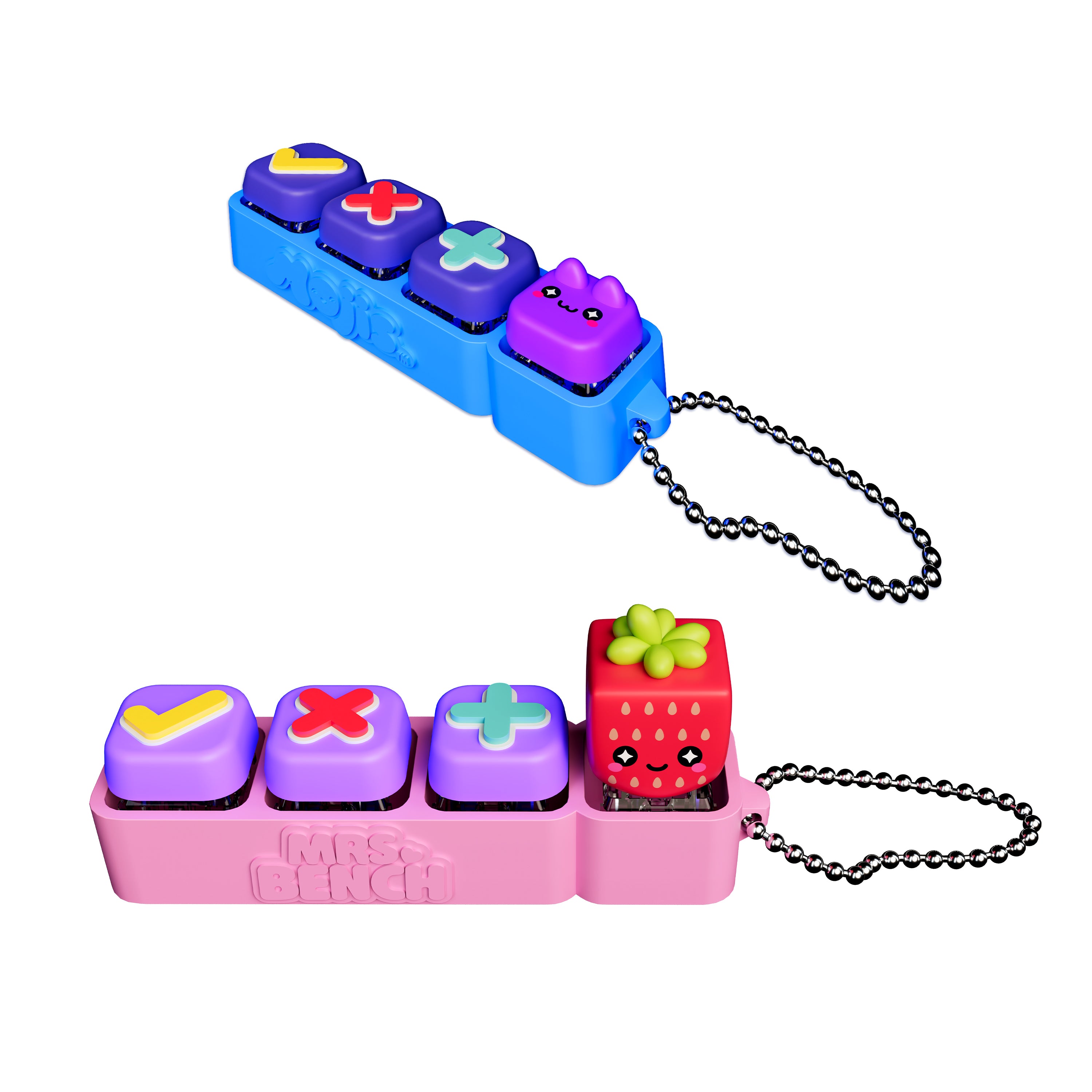 Mrs Bench MOJIS Keychain Clicker with Suprise 4th Key!