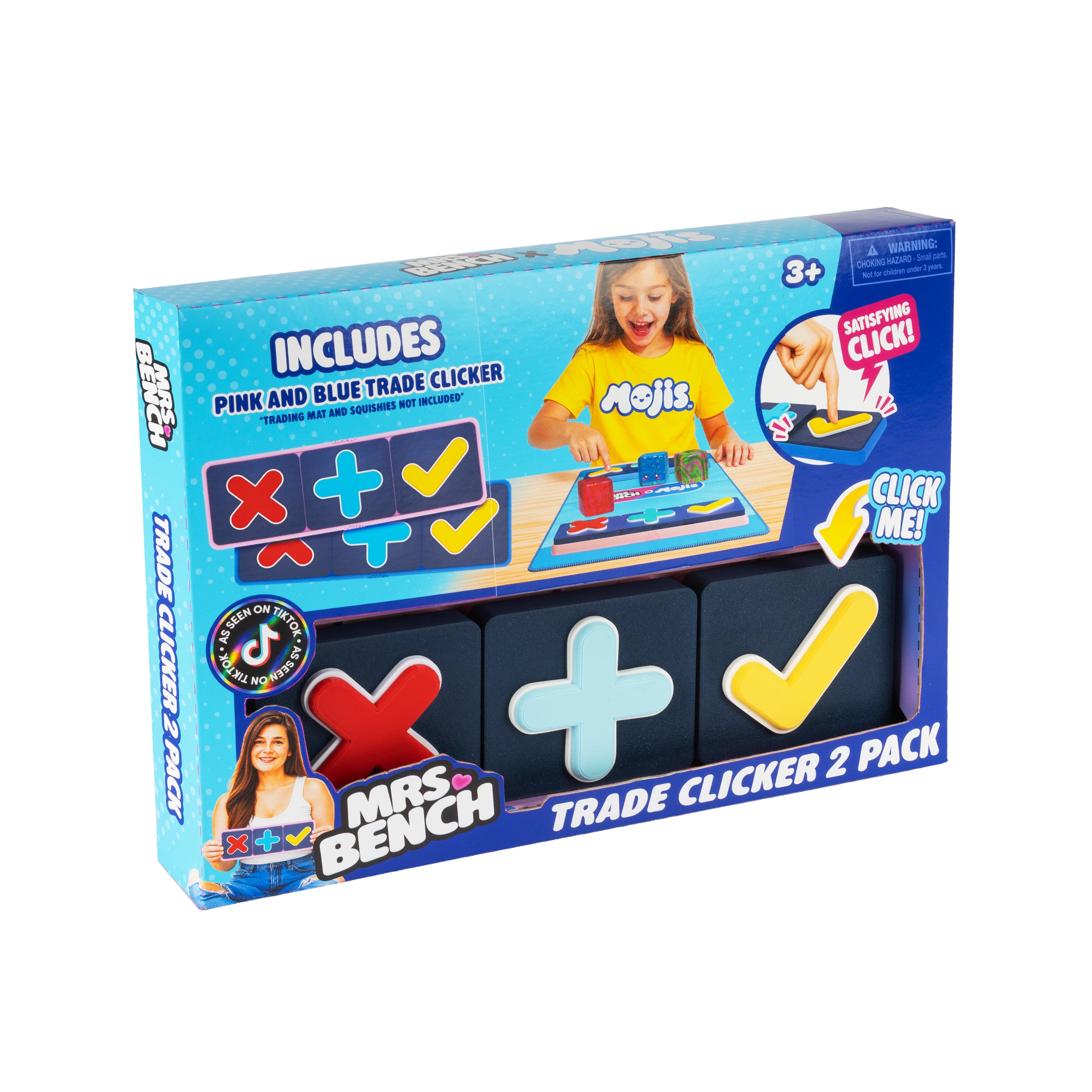 Mrs.Bench x Mojis Trade Clicker for Squishy & Fidget Trade Mat 2-pack