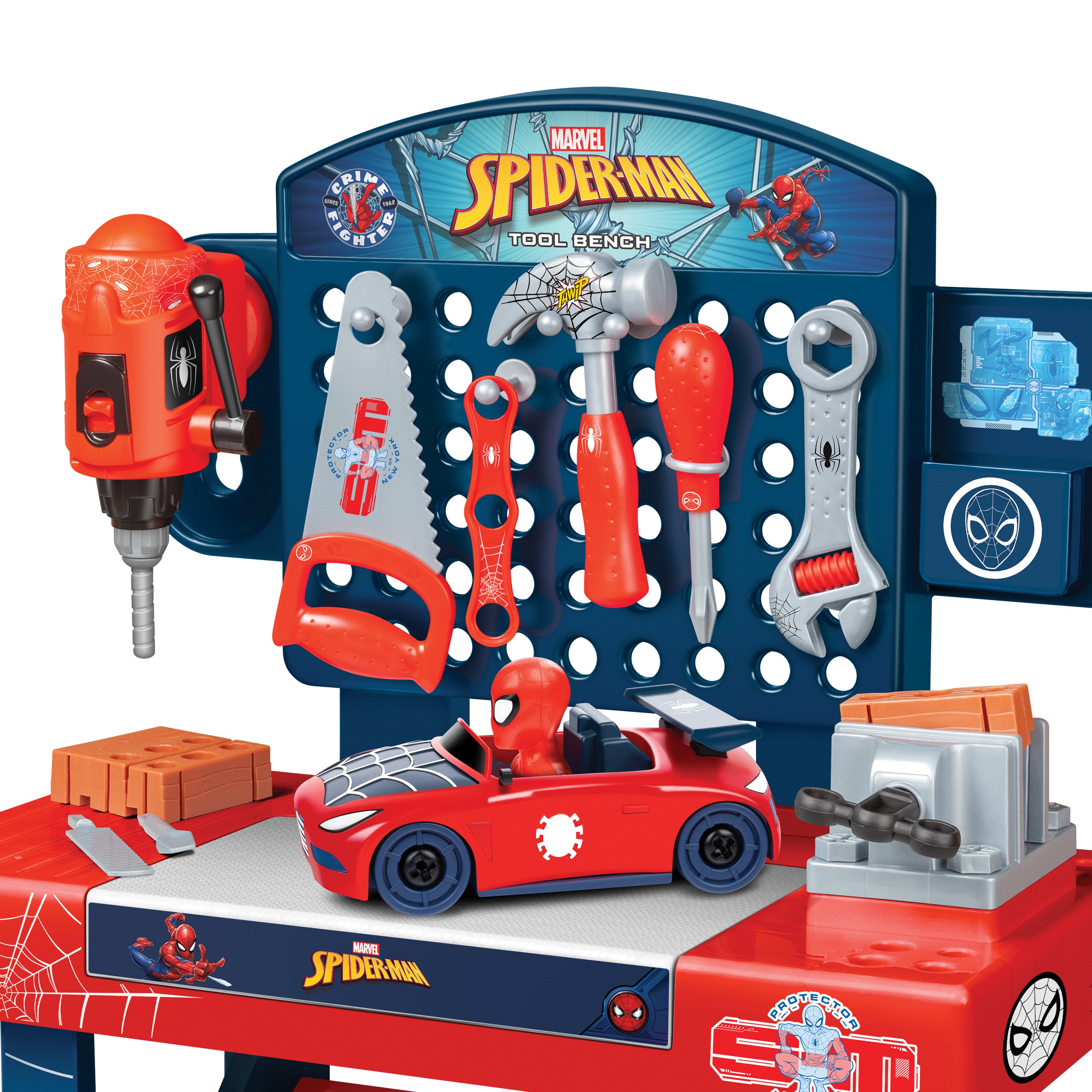 Spider-Man Tool Bench Playset with Take Apart Car