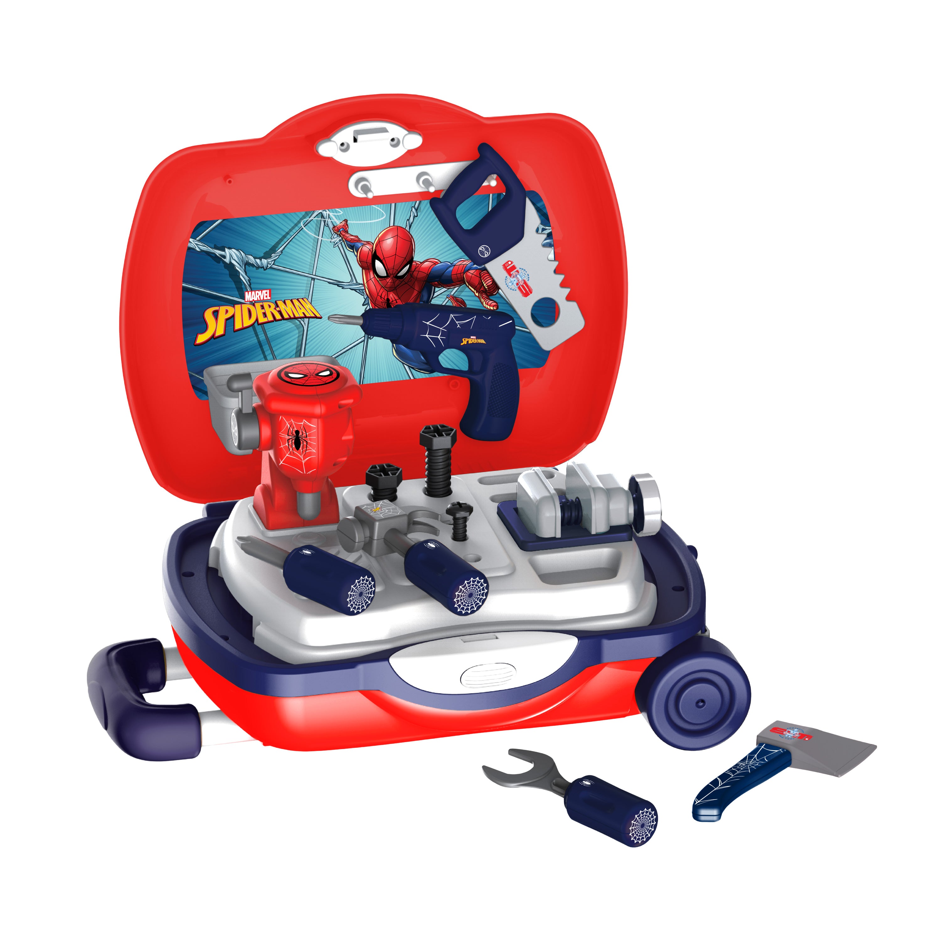 Spider-Man Handyman Luggage 17 Piece Tool Set