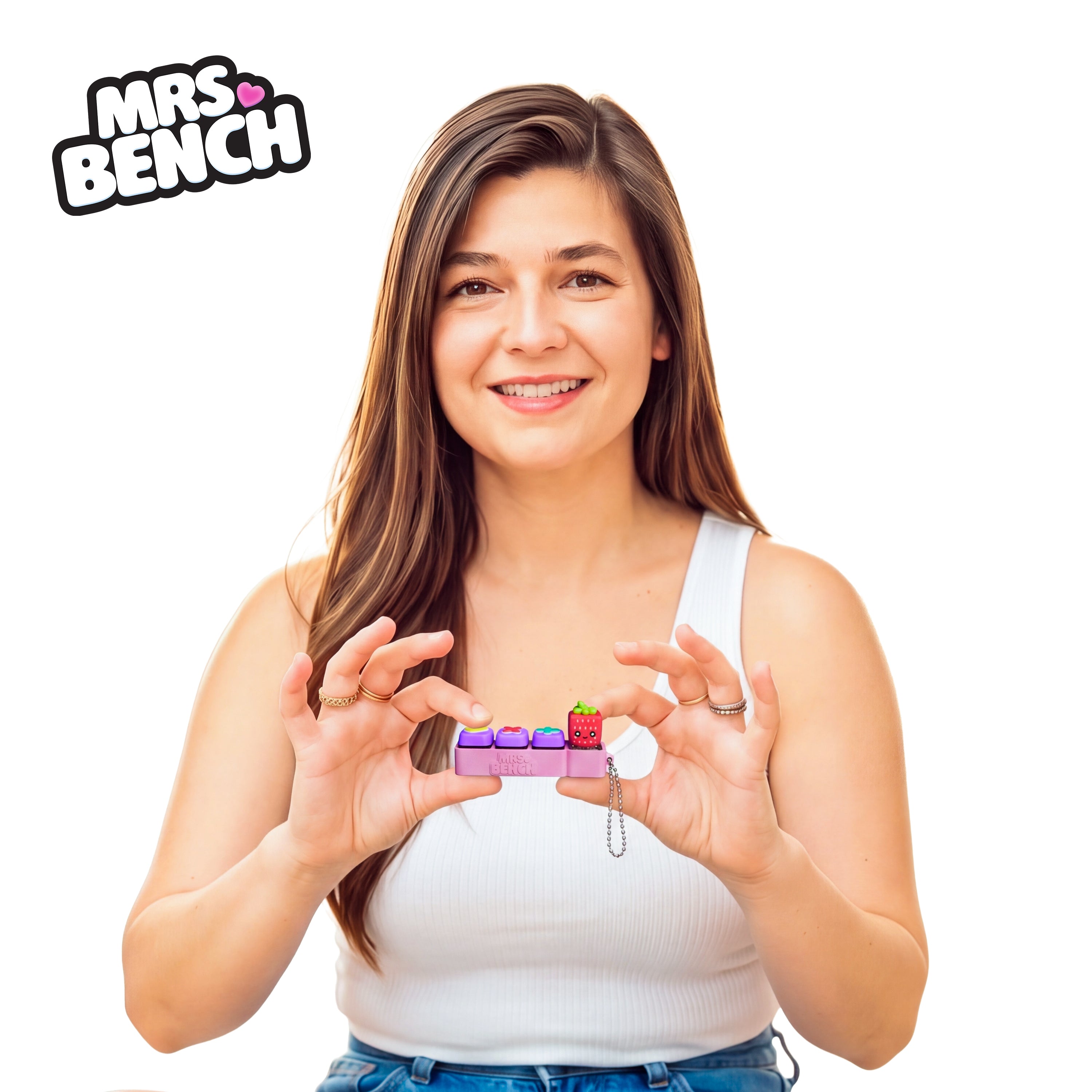 Mrs Bench MOJIS Keychain Clicker with Suprise 4th Key!