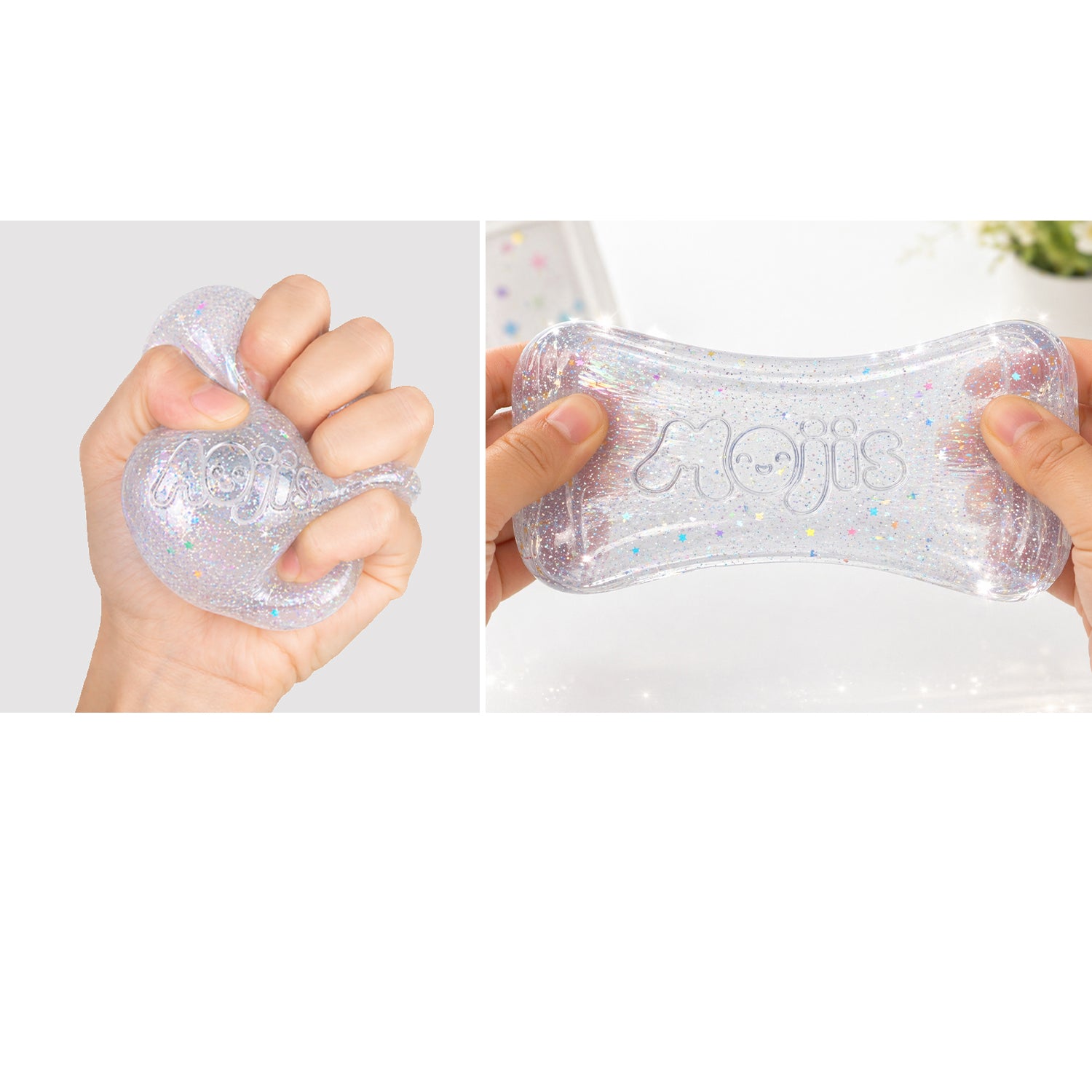 Mojis Glitter Ice Swirls Glow Squishes 6pack