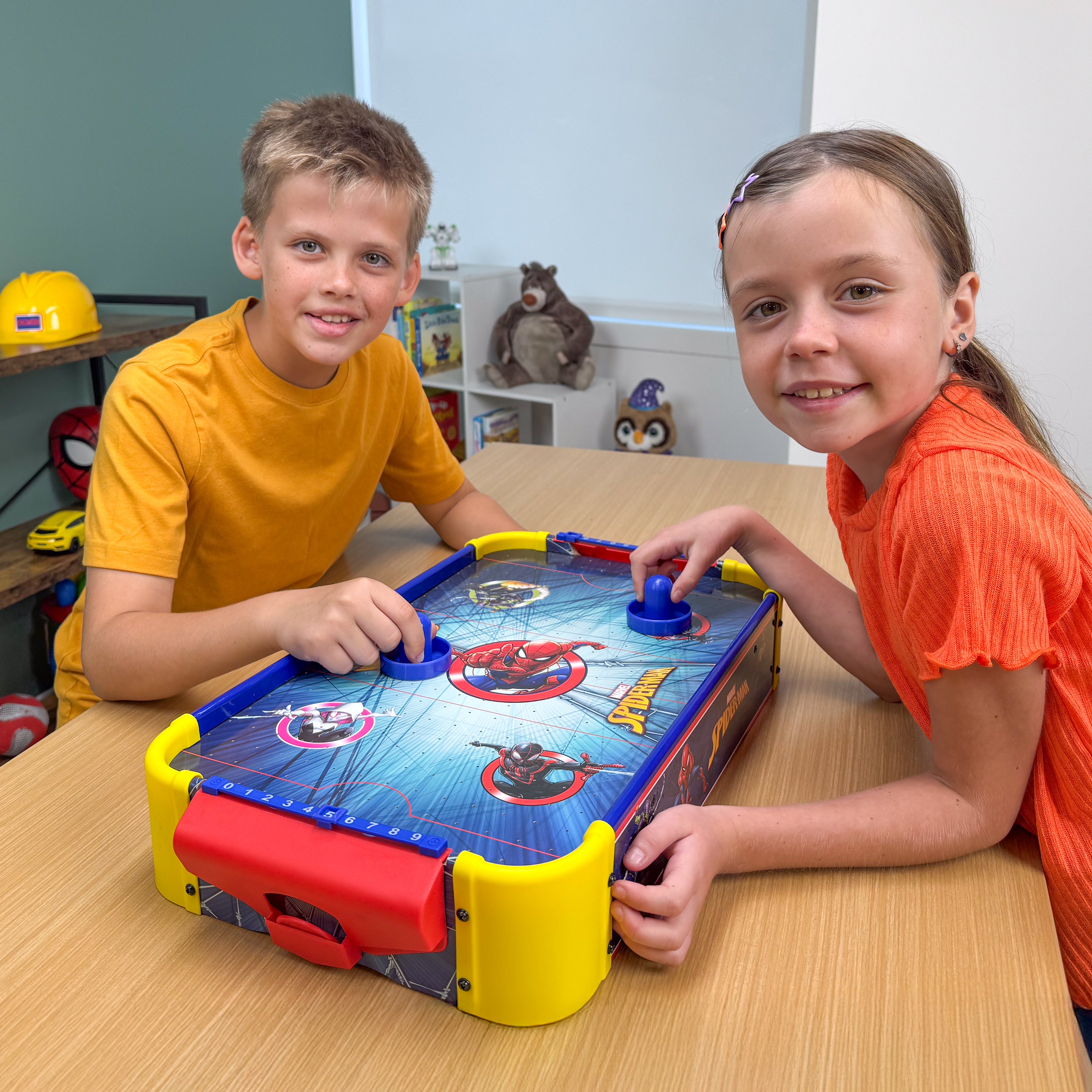 Spider-Man Wooden Electronic Tabletop Air Hockey
