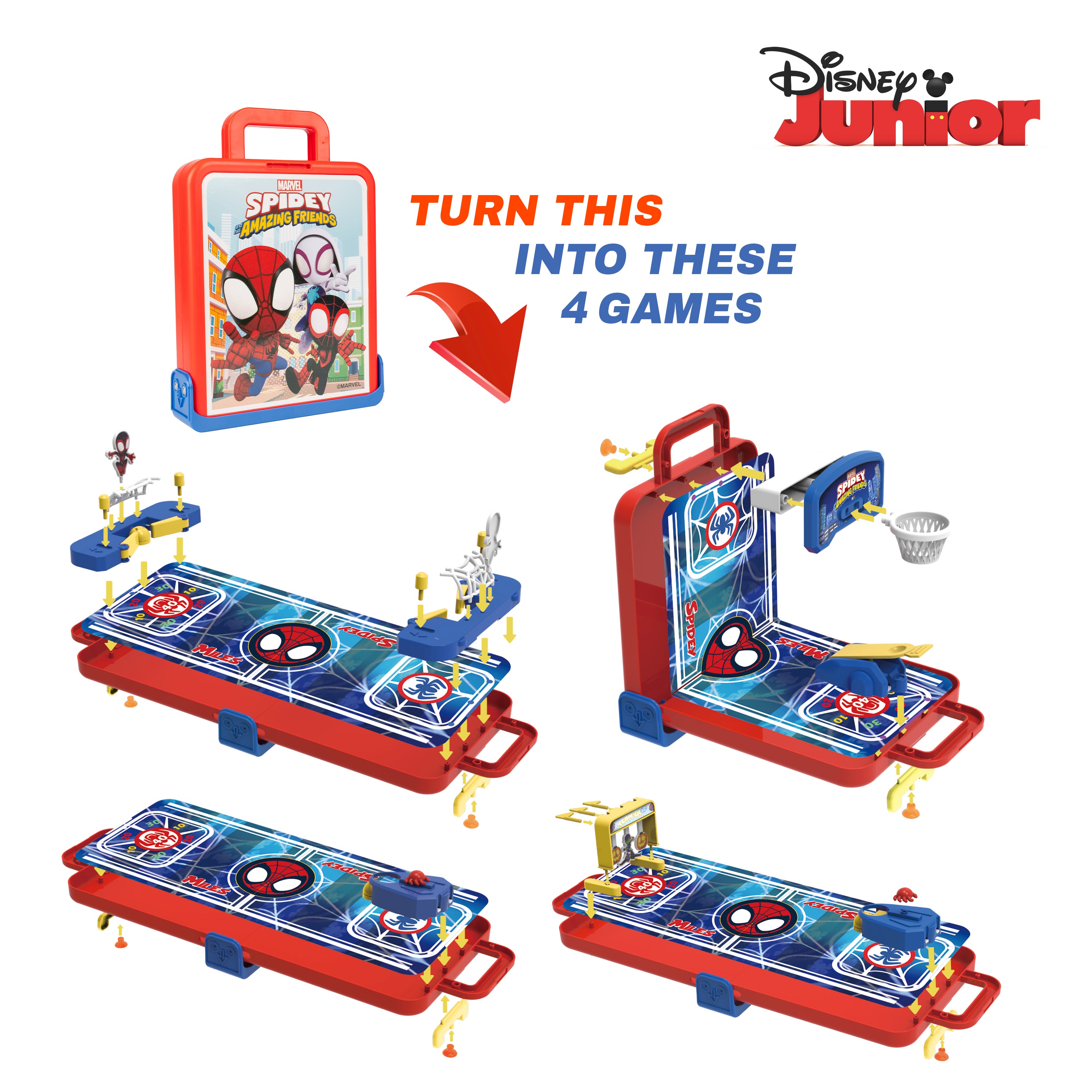 Spidey & His amazing friends 4 in 1 Tabletop Game set