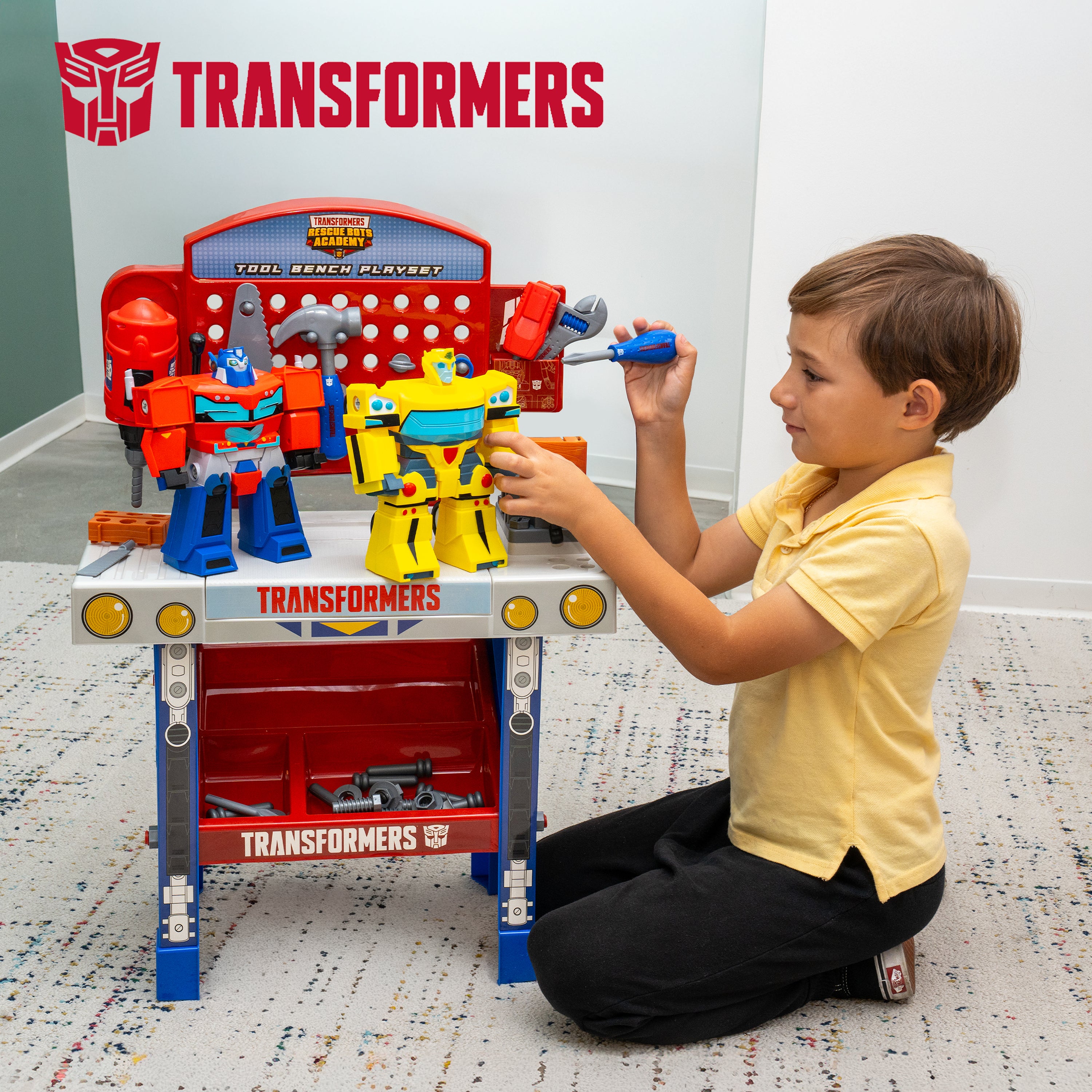 Transformers Rescue Bots Academy Tool Bench Playset with Take Apart Robots