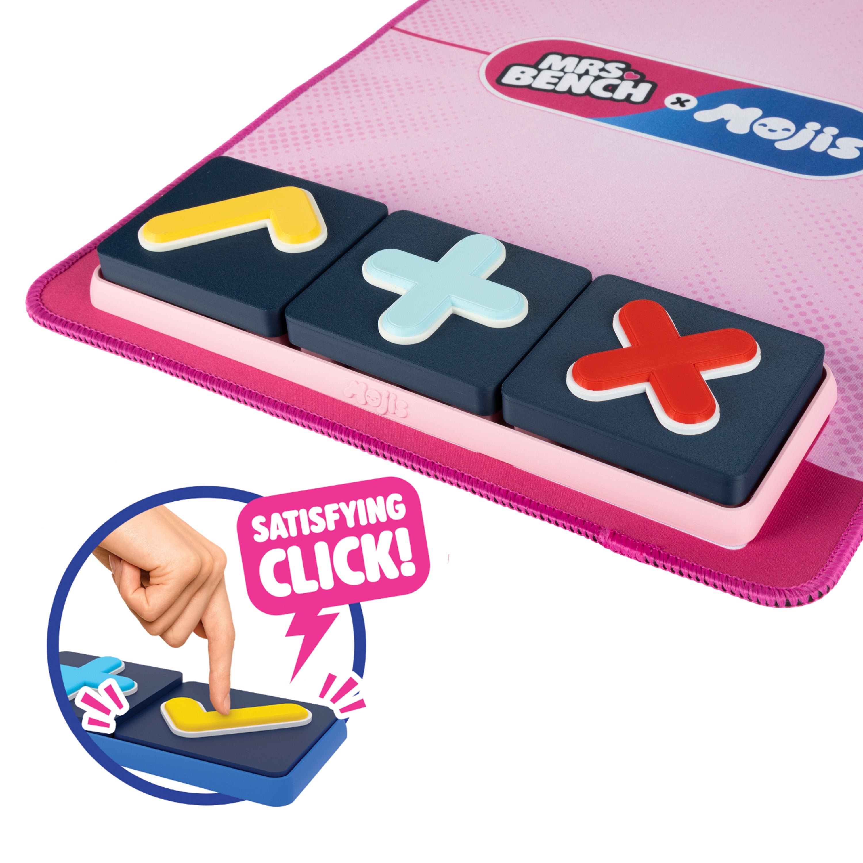 Mrs.Bench x Mojis Trade Clicker for Squishy & Fidget Trade Mat 2-pack
