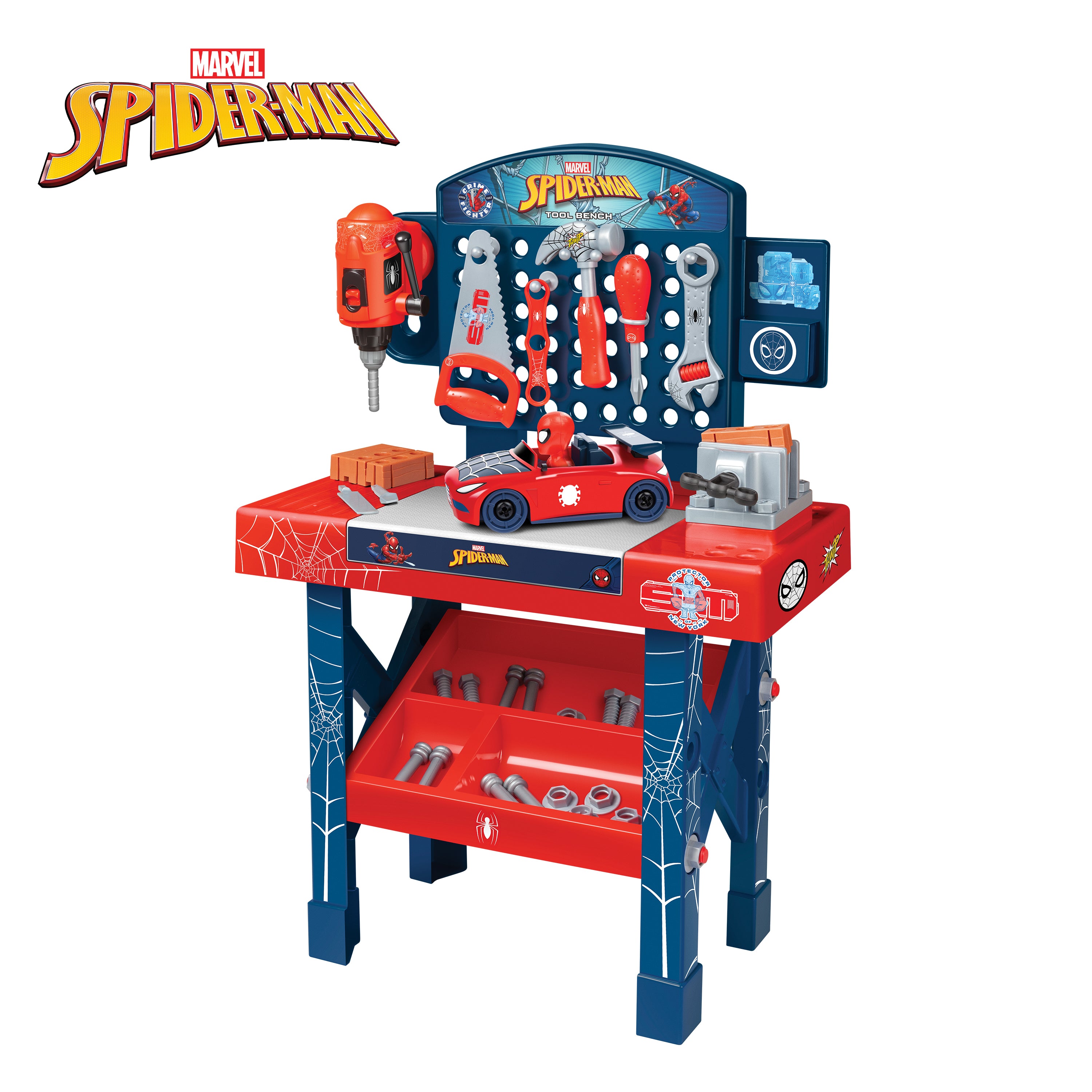 Spider-Man Tool Bench Playset with Take Apart Car