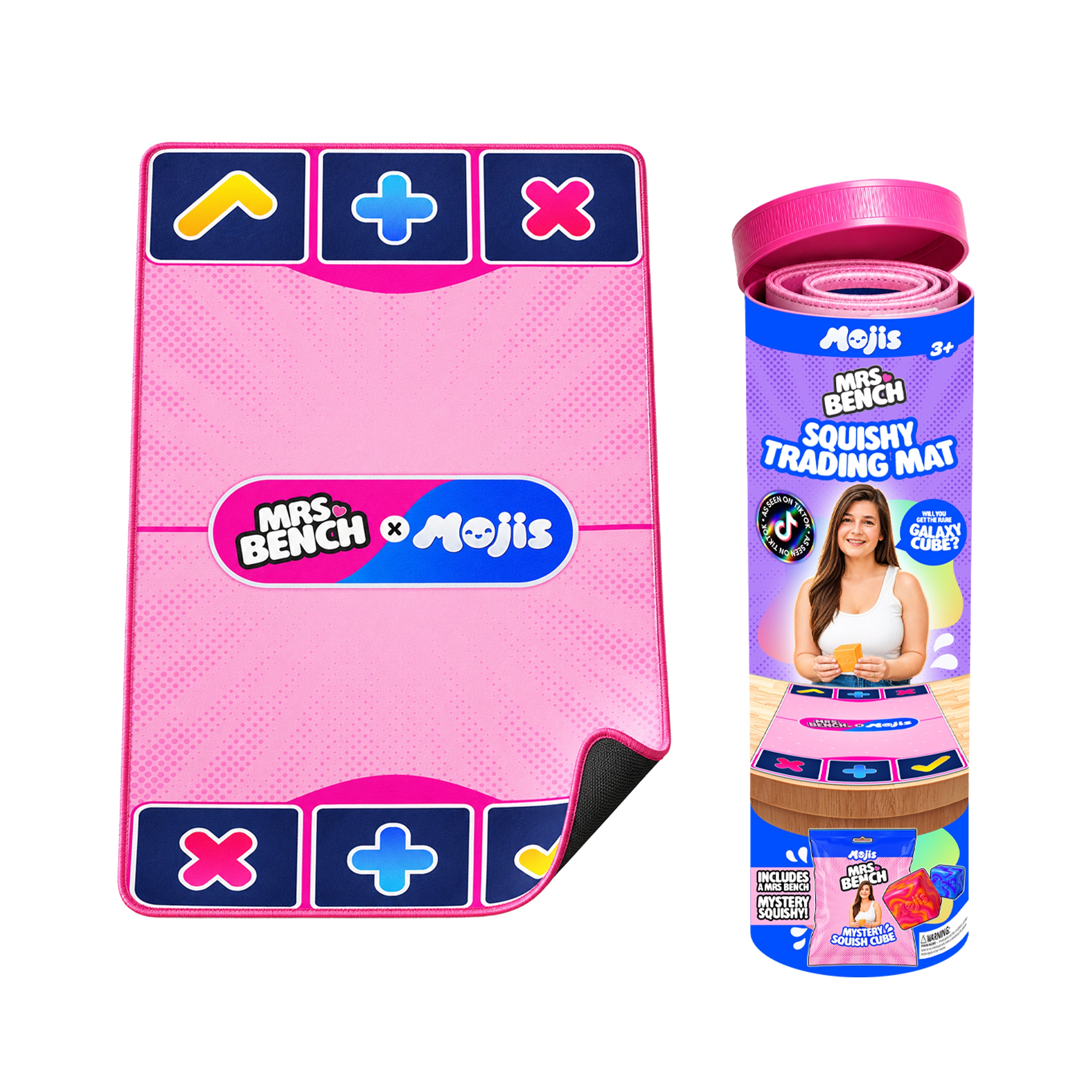 Mrs.Bench MOJIS Official Squishy & Fidget Trading Mat Combo with Mystery Squishy & Clicker